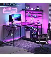 Amazon | Bestier ゲーミングデスク l字デスク コンセント付き USB-C